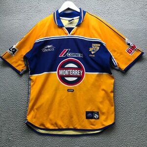 Vintage 2000 2001 Atletica UANL Tigres Monterrey Jersey Men Large Yellow Blue $8